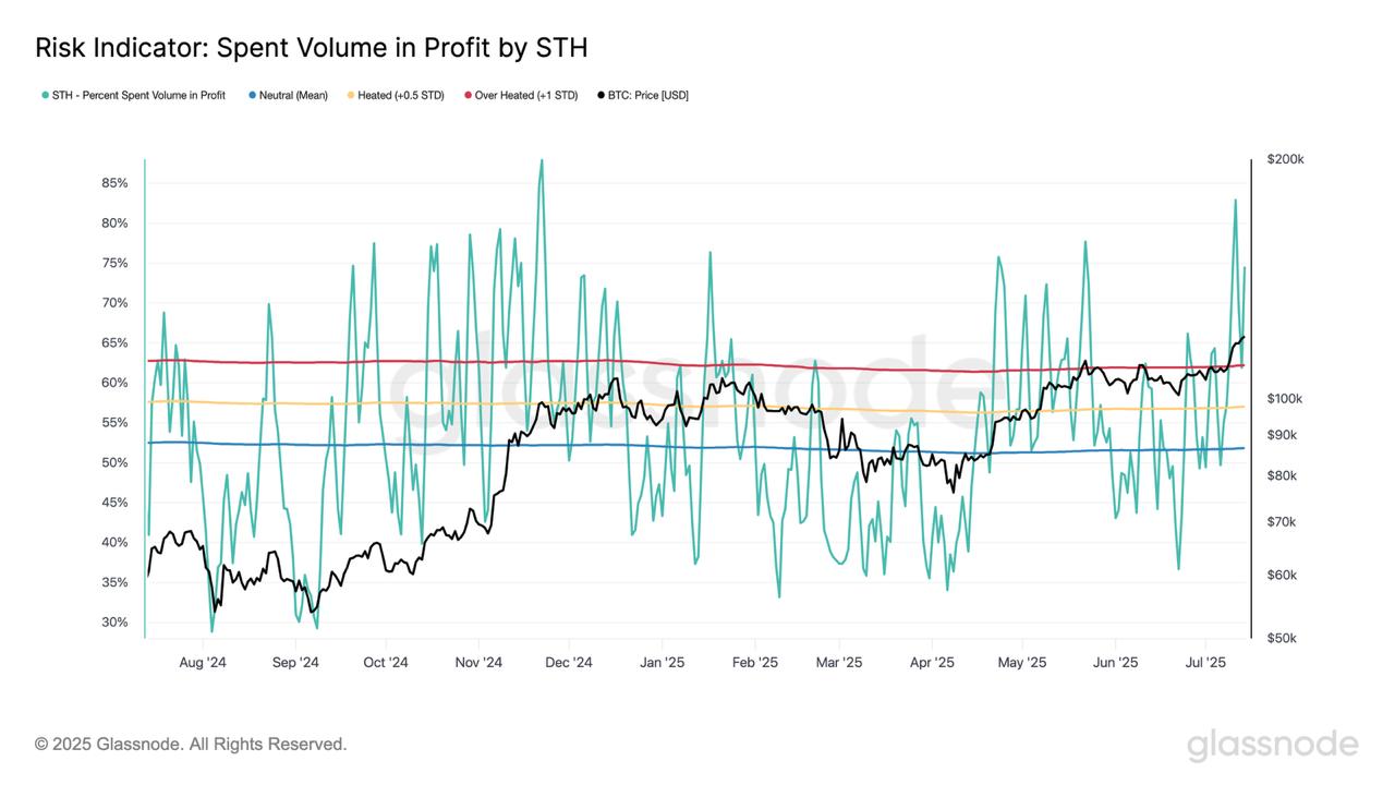 Bitcoin STH Spent Volume In Profit